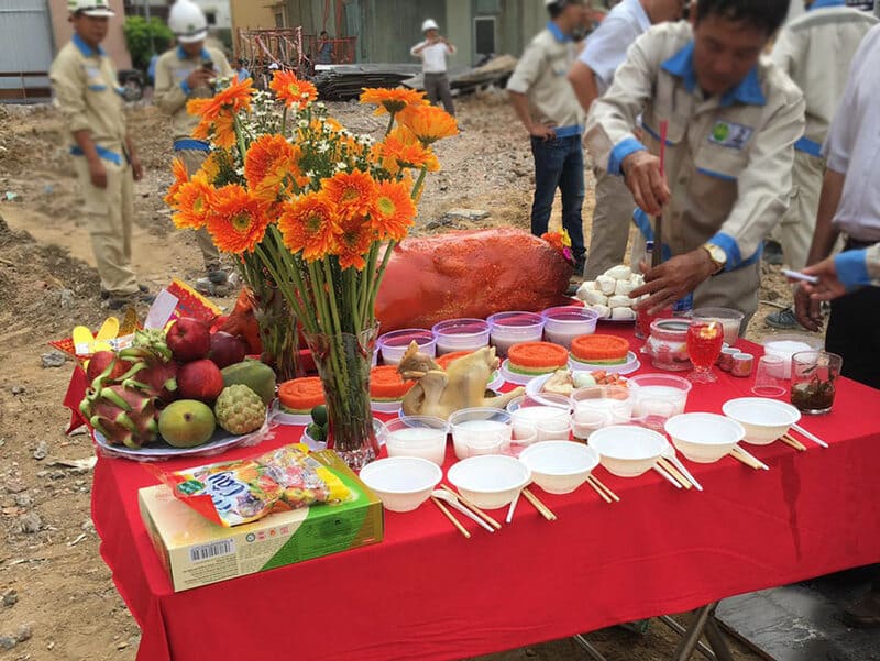 nghi thức làm phép khởi công xây nhà 