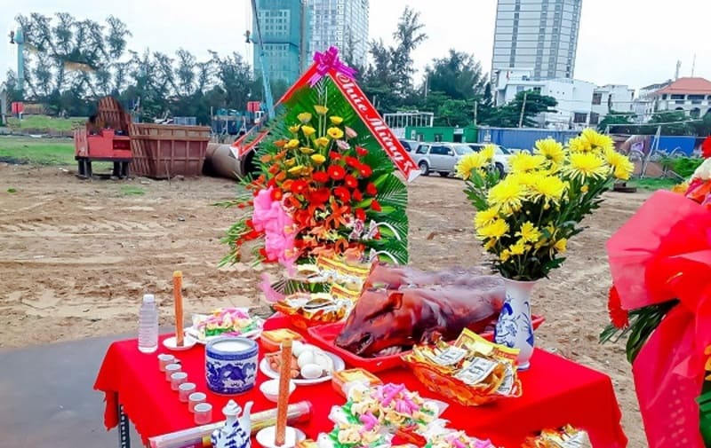 nghi thức làm phép khởi công xây nhà 