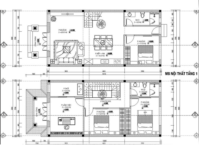 xây nhà 2 tầng 60m2 hết bao nhiêu tiền