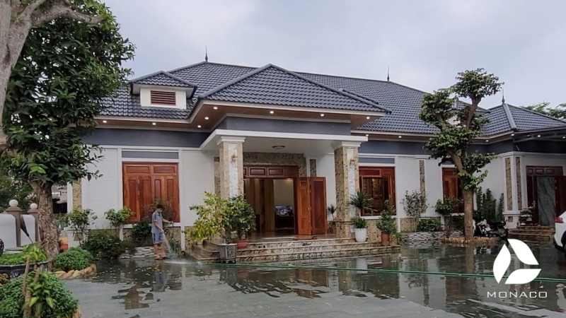 nhà ống 1 tầng 3 phòng ngủ 1 phòng thờ
