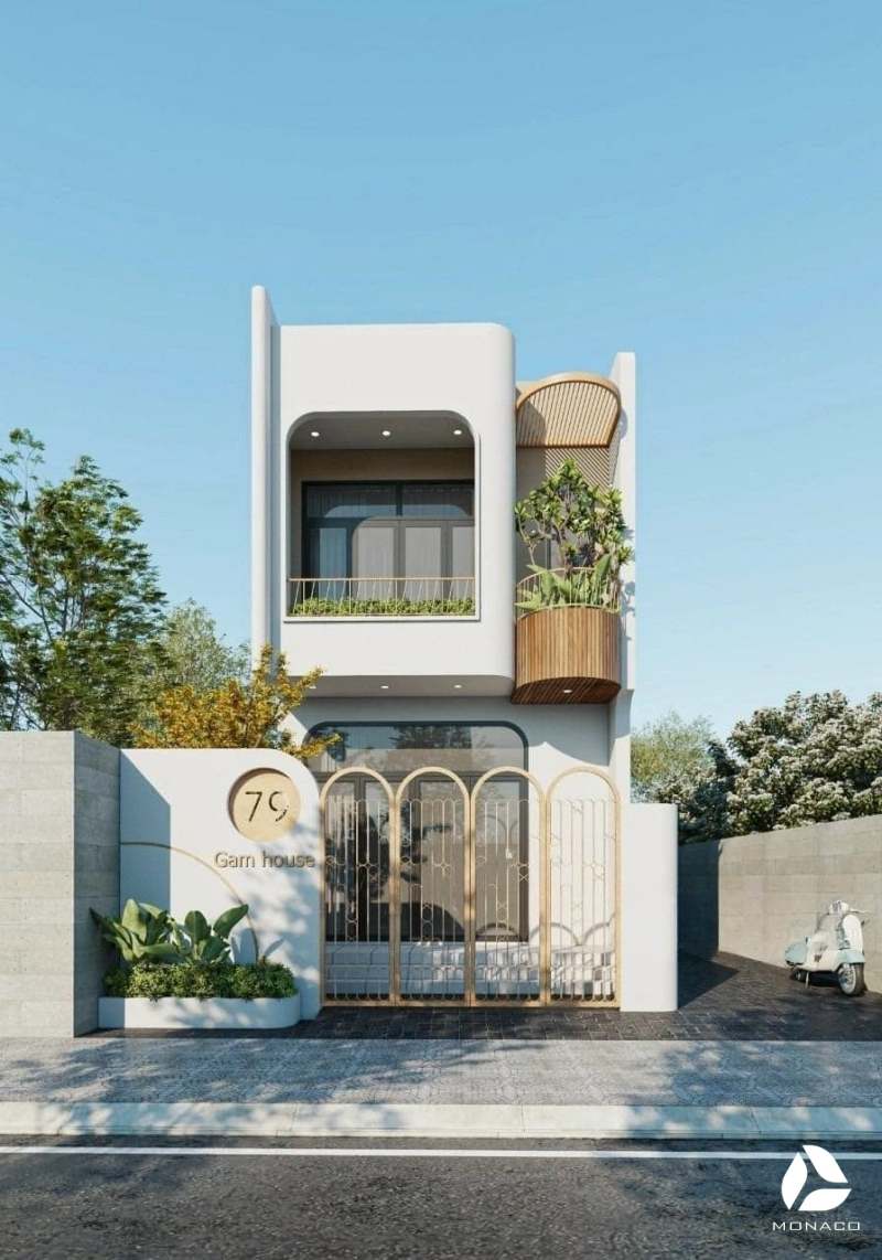 xây nhà ống 2 tầng với 200 triệu