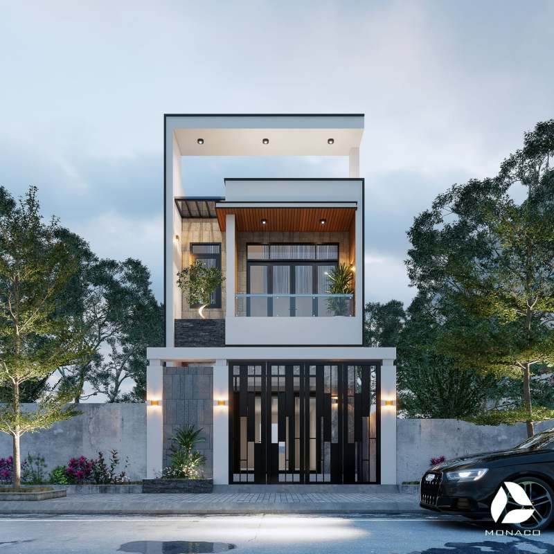 xây nhà ống 2 tầng với 200 triệu