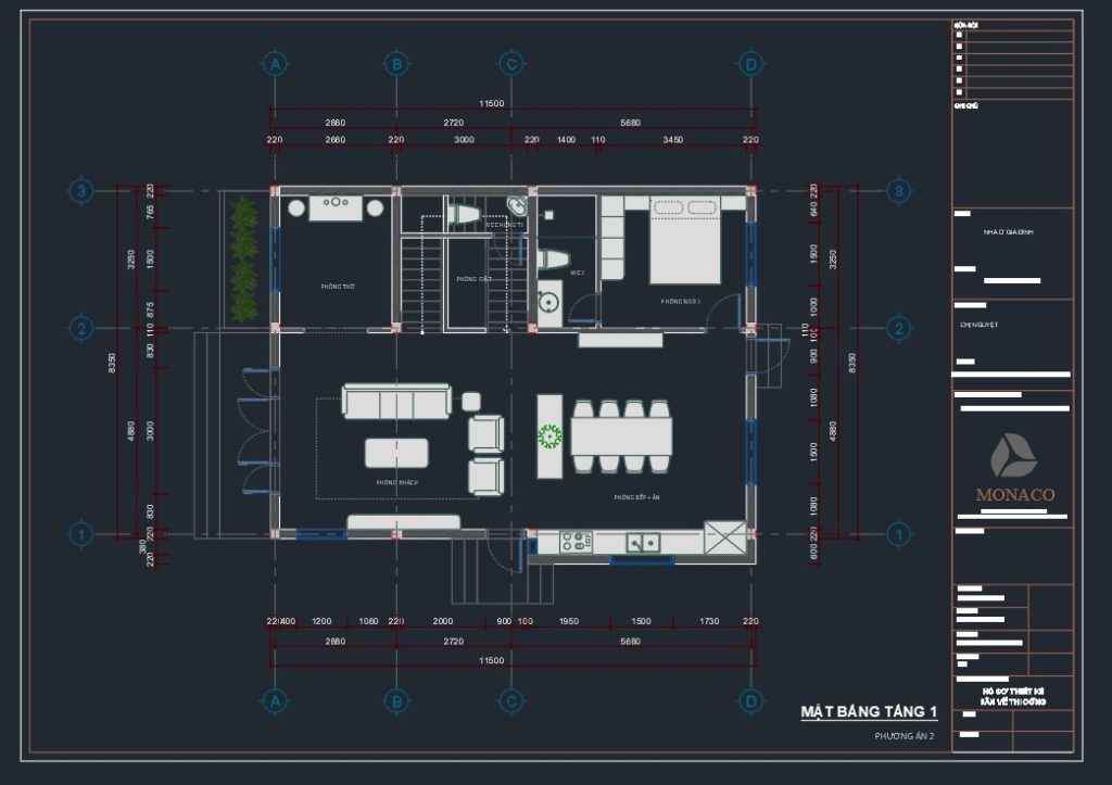 Minh hoạ một phần hồ sơ thiết kế kỹ thuật thi công – Kiến trúc